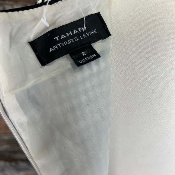 Black and White Sheath Midi Dress with Bateau Neckline - Picture 15 of 16